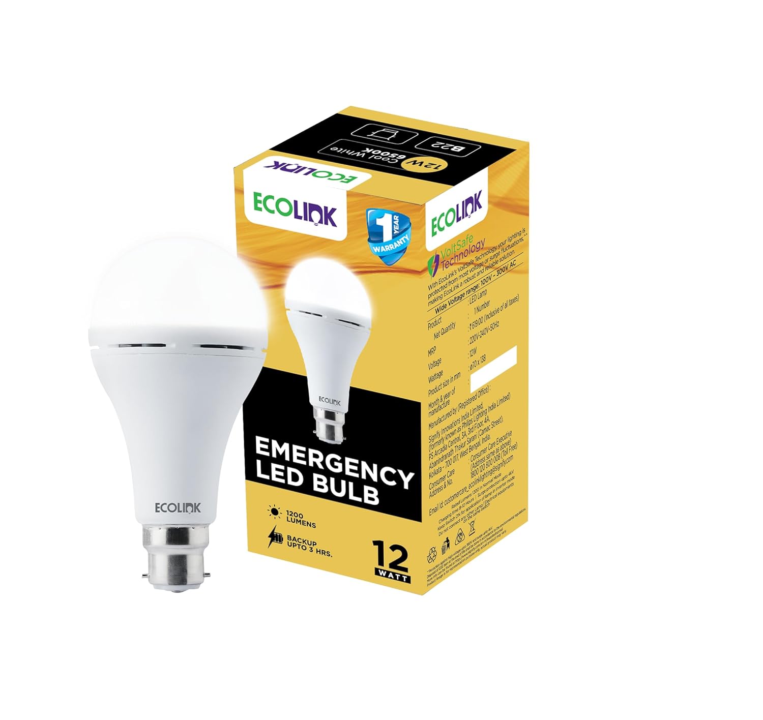 EcoLink 12 Watts Emergency Led Bulb